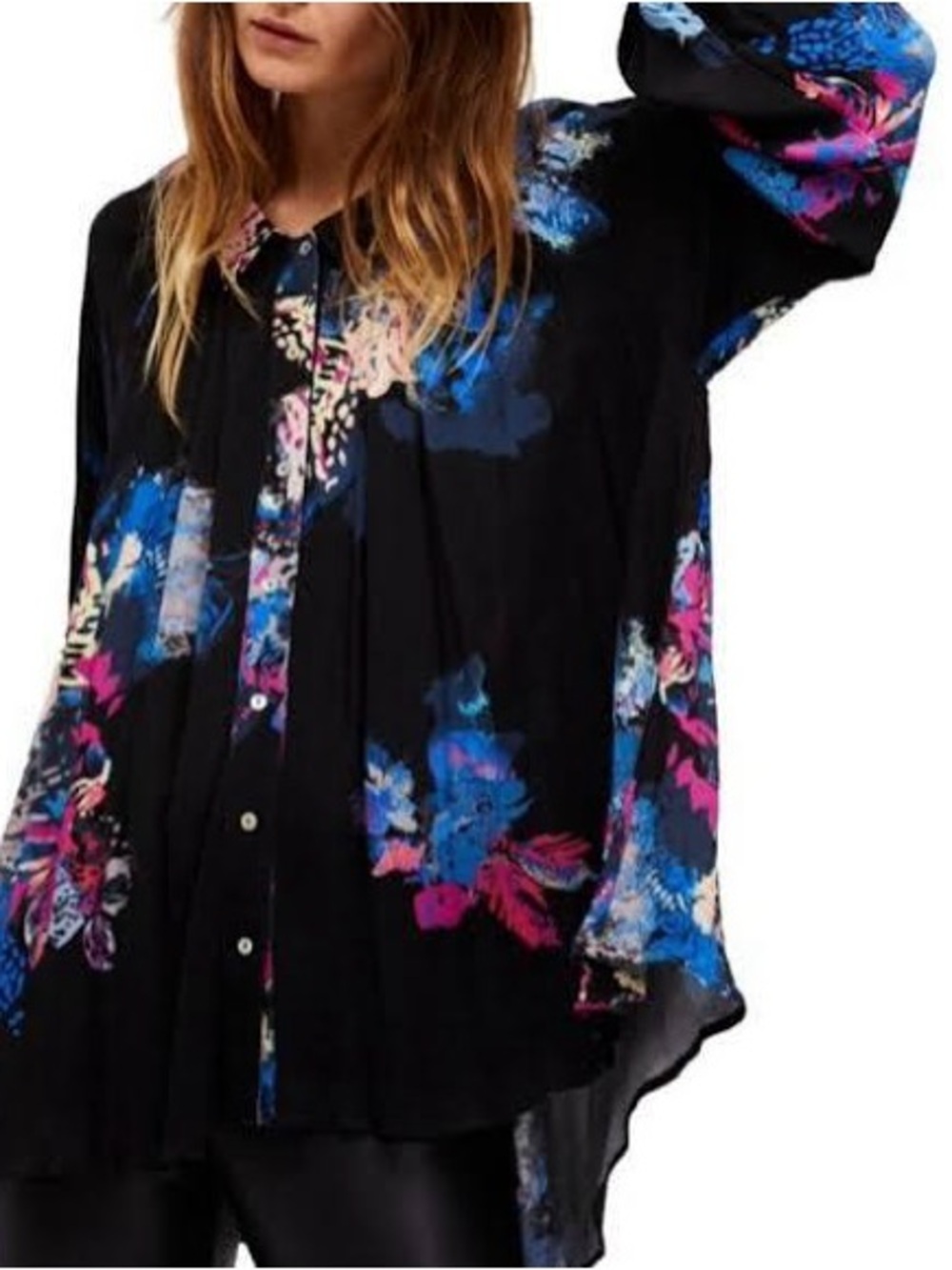 Free People Meadow Lark Button Up Blouse
